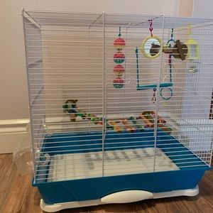 Bird Cage and Toys